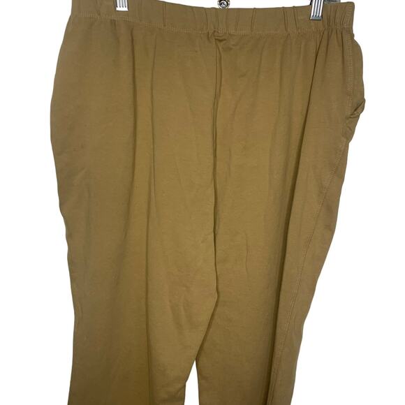 Lands' End Sport Yoga Knit Pants Large Womens Tan Jogger Pull On Athleisure HR - Picture 10 of 10